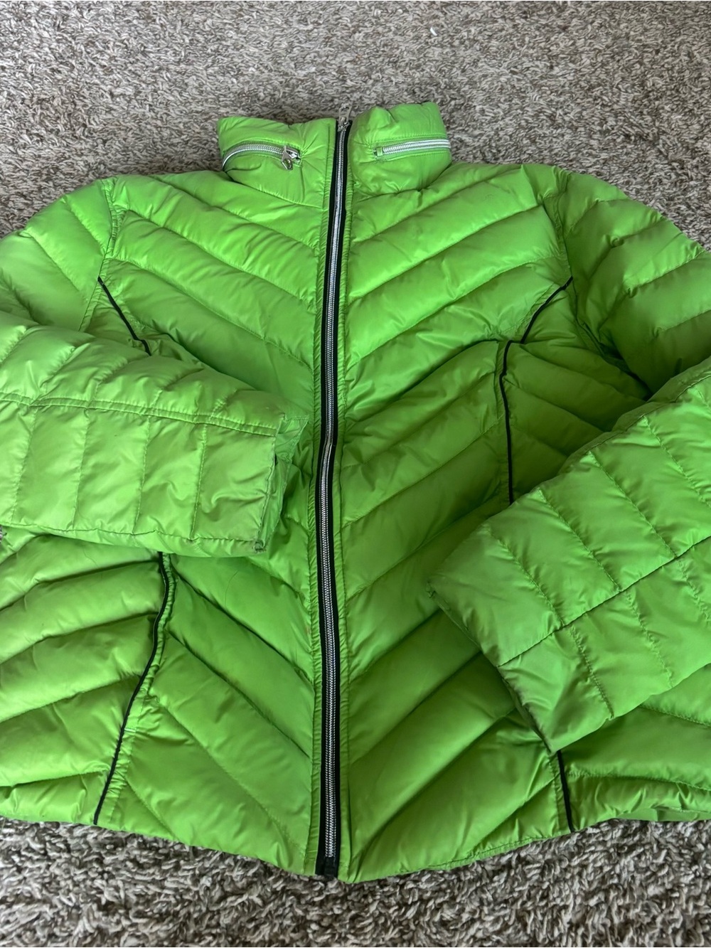 Preston & York women XL Lime Green Puffer Jacket mint